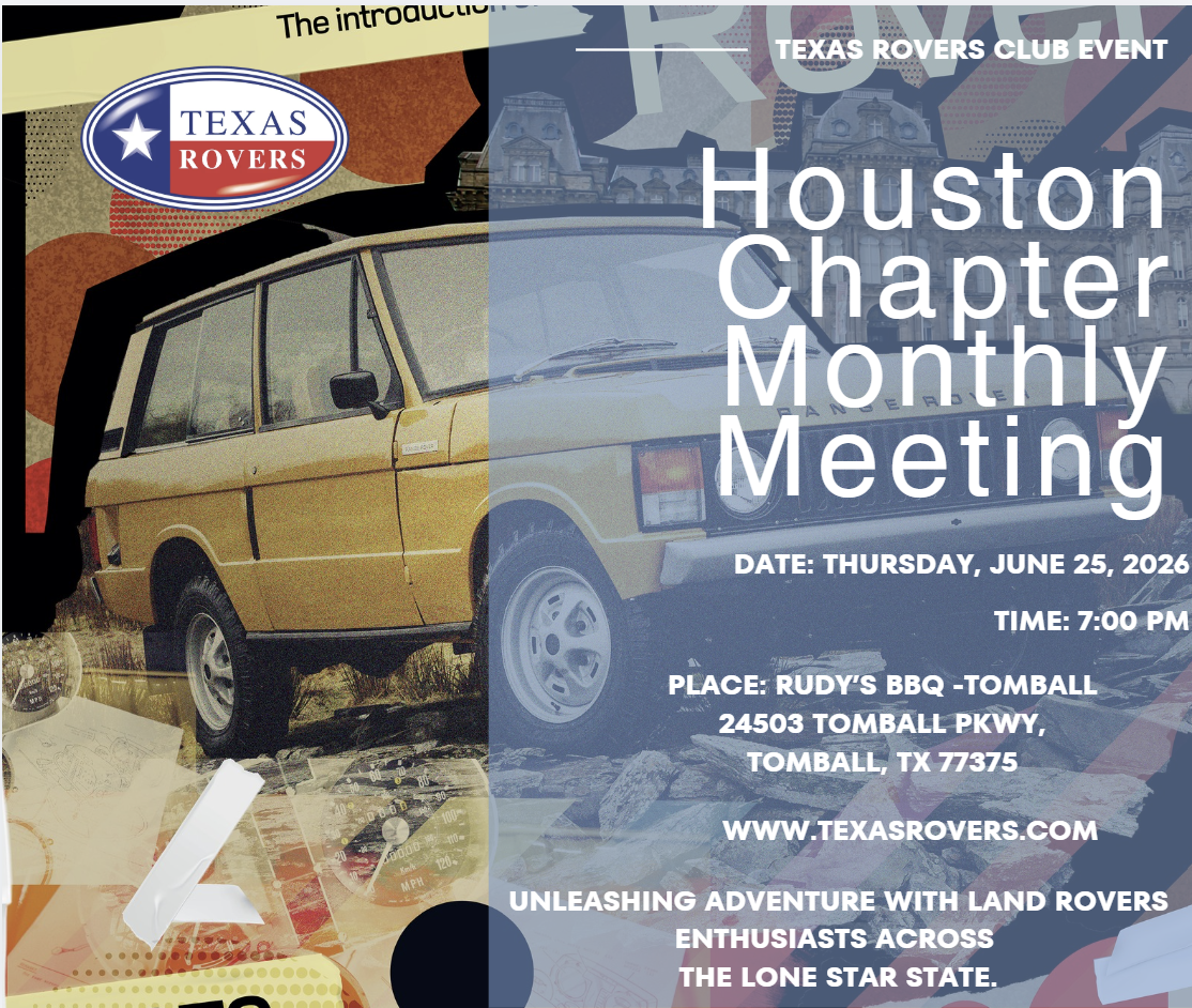 Houston Chapter Monthly Meeting for June 2026