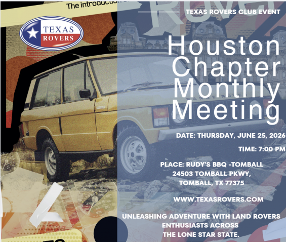 Houston Chapter Monthly Meeting for June 2026